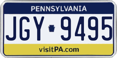 PA license plate JGY9495