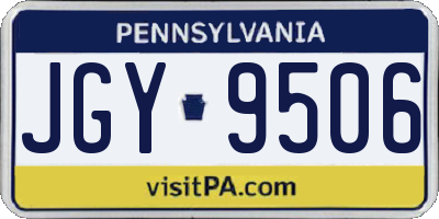 PA license plate JGY9506