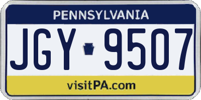 PA license plate JGY9507