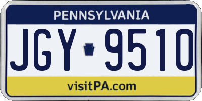 PA license plate JGY9510