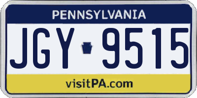 PA license plate JGY9515