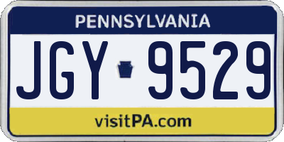 PA license plate JGY9529