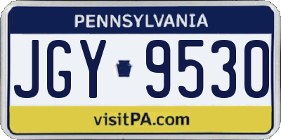 PA license plate JGY9530