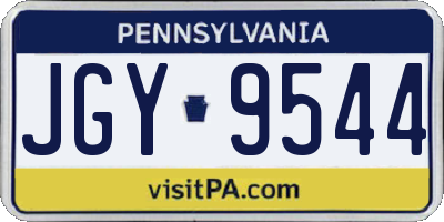 PA license plate JGY9544