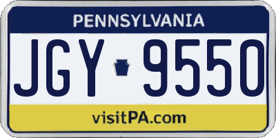 PA license plate JGY9550
