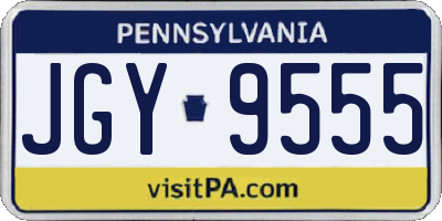 PA license plate JGY9555