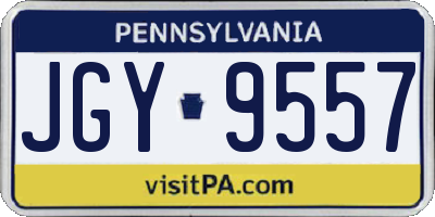 PA license plate JGY9557