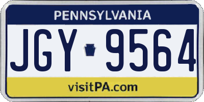 PA license plate JGY9564