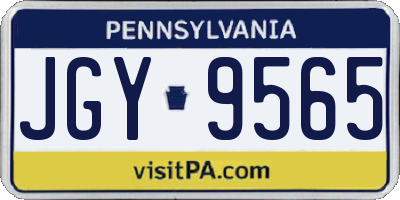 PA license plate JGY9565