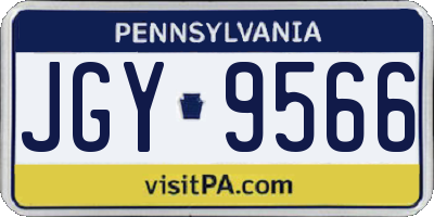 PA license plate JGY9566