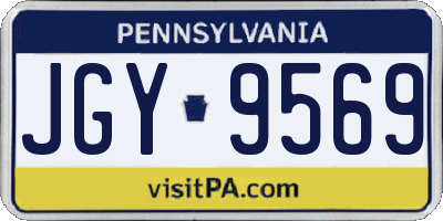 PA license plate JGY9569