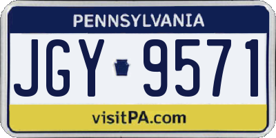 PA license plate JGY9571