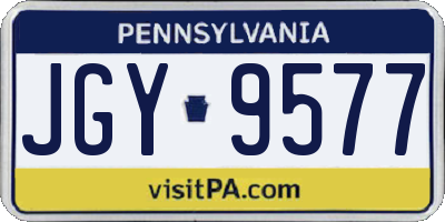 PA license plate JGY9577