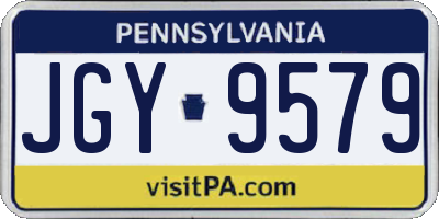PA license plate JGY9579