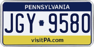 PA license plate JGY9580
