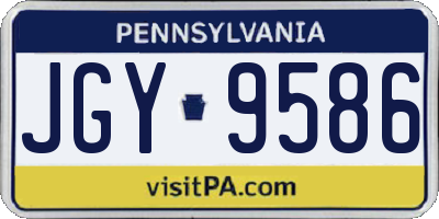 PA license plate JGY9586