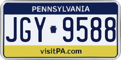 PA license plate JGY9588