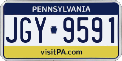 PA license plate JGY9591