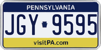 PA license plate JGY9595