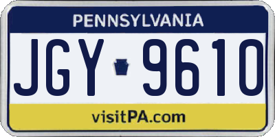 PA license plate JGY9610