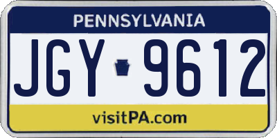 PA license plate JGY9612