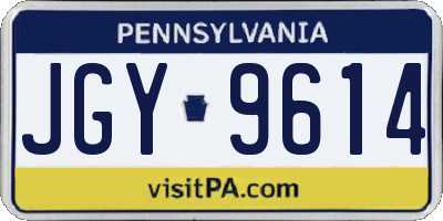 PA license plate JGY9614