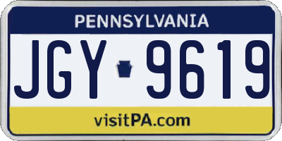 PA license plate JGY9619