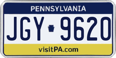PA license plate JGY9620