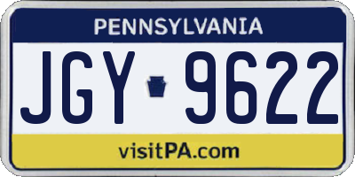 PA license plate JGY9622