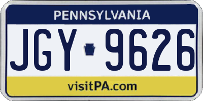 PA license plate JGY9626