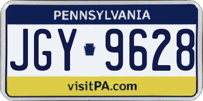 PA license plate JGY9628