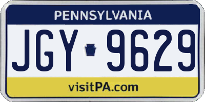 PA license plate JGY9629