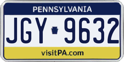 PA license plate JGY9632