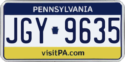 PA license plate JGY9635