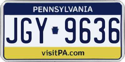 PA license plate JGY9636