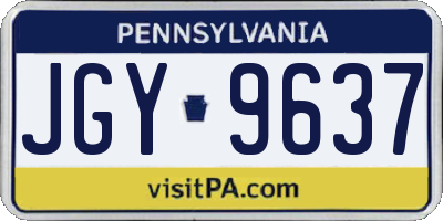 PA license plate JGY9637