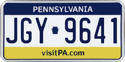 PA license plate JGY9641