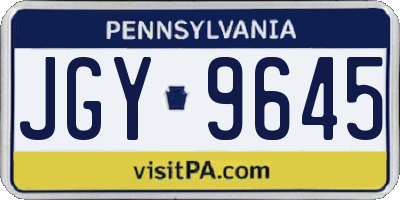 PA license plate JGY9645