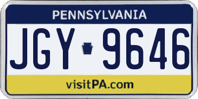 PA license plate JGY9646
