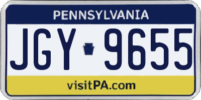 PA license plate JGY9655