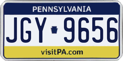 PA license plate JGY9656