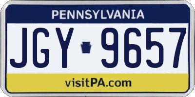 PA license plate JGY9657