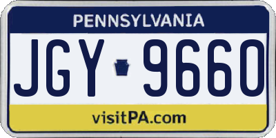 PA license plate JGY9660