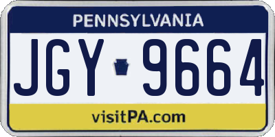PA license plate JGY9664