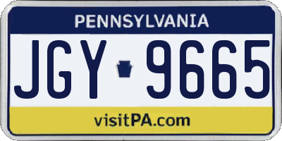 PA license plate JGY9665