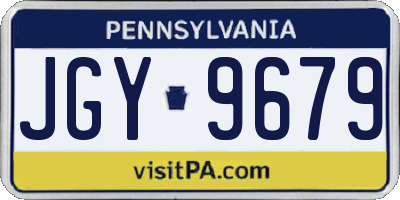 PA license plate JGY9679