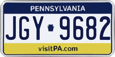 PA license plate JGY9682