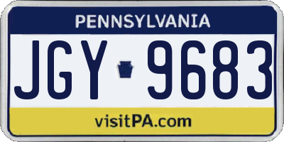 PA license plate JGY9683