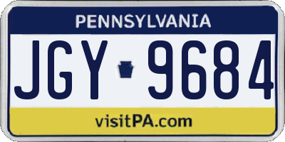 PA license plate JGY9684