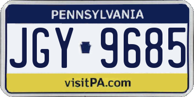 PA license plate JGY9685